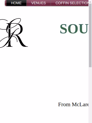 Southern Vales Funerals website