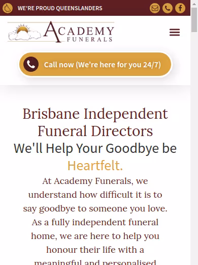 Brisbane Budget Funerals website