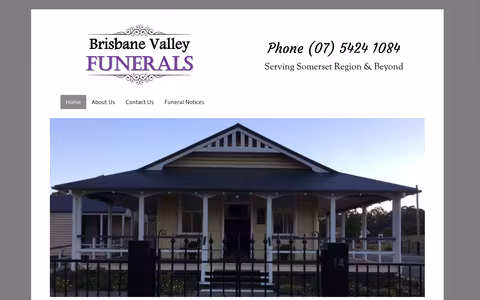 Brisbane Valley Funerals website