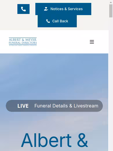 Albert & Meyer Funeral Directors - Thornleigh website