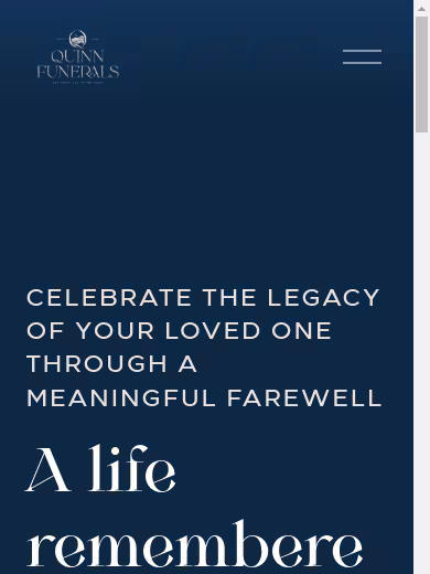 Quinn Funerals website