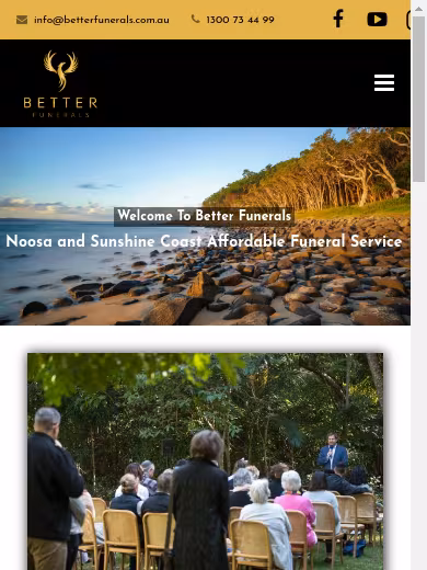 Better Funerals - Outdoor Funeral and Outdoor Memorials, Modern funeral website