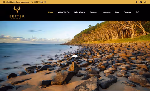 Better Funerals - Outdoor Funeral and Outdoor Memorials, Modern funeral website