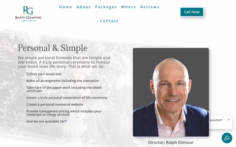 Ralph Gilmour Funeral Services website