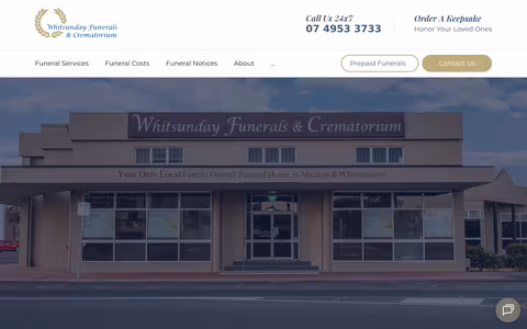 Mackay Direct Cremations website