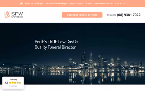 Simple Price Wise Cremations website