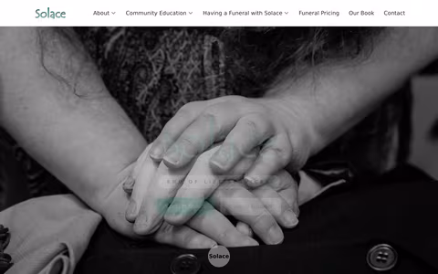 Solace End of Life Services website