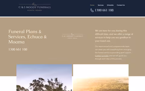 C & S Moody Funerals - Echuca website