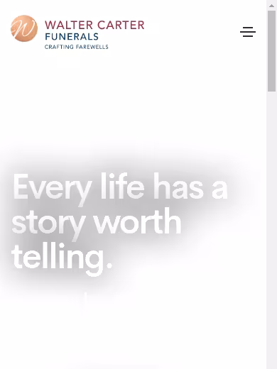 Walter Carter Funerals website
