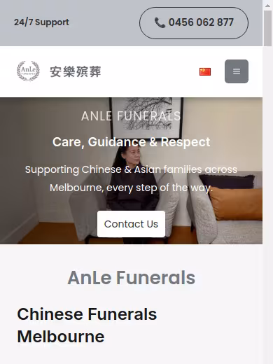 AnLe Funerals website