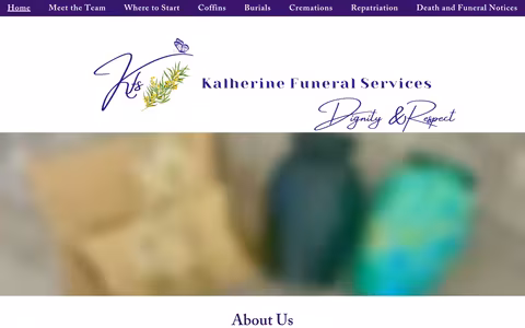 Katherine Funeral Services website