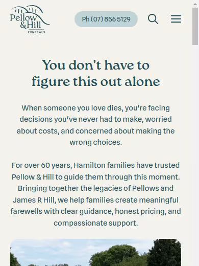 Pellow & Hill Funerals - Hamilton East website