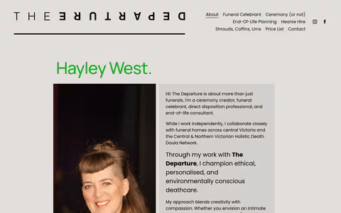 The Departure website