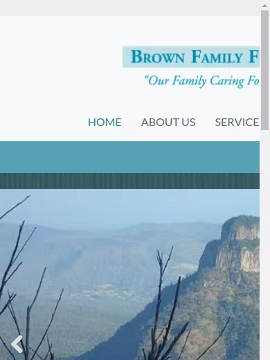Brown Family Funerals website