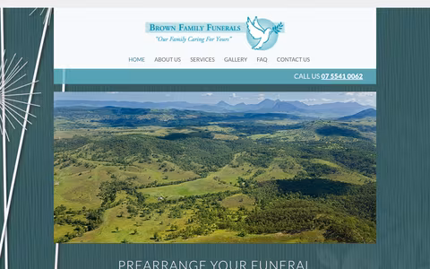 Brown Family Funerals website