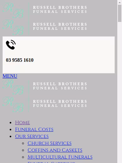 Russell Brothers Funeral Directors website
