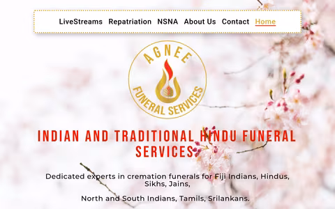 Agnee Funeral Services. Hindu and Indian Funeral Director. website