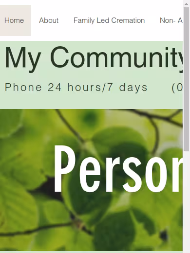My Community Funerals website