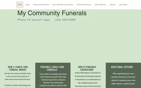 My Community Funerals website