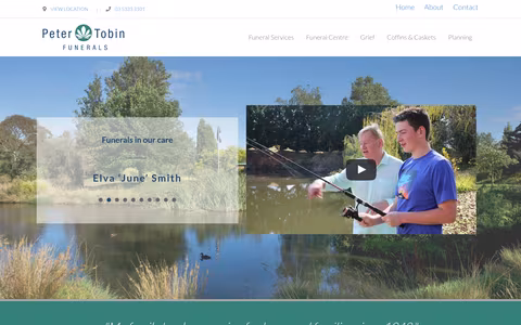 Peter Tobin Funerals website