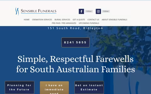 Sensible Funerals website