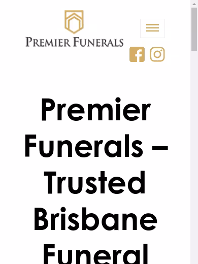 Premier Funerals Oxley website
