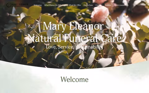 Mary Eleanor Natural Funeral Care website