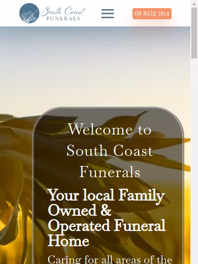 South Coast Funerals website