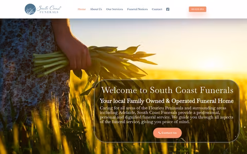 South Coast Funerals website