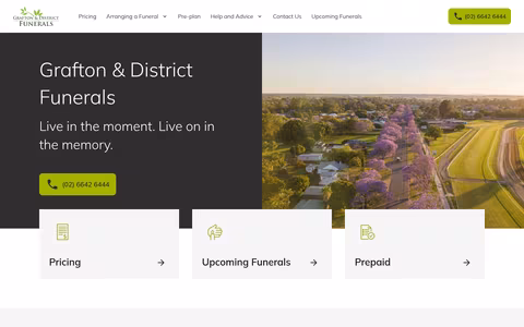 Grafton & District Funerals website