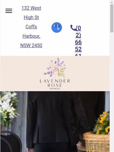 Lavender Rose Funerals website