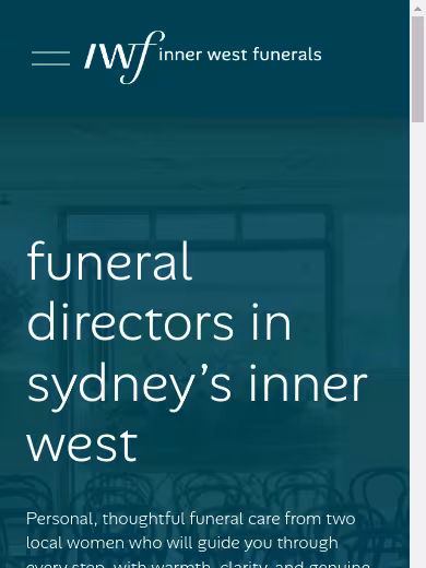 Inner West Funerals website
