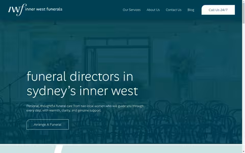 Inner West Funerals website