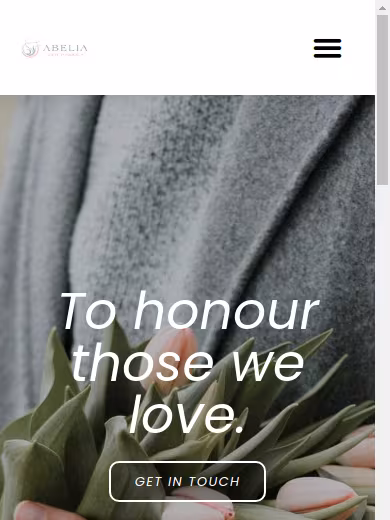 Abelia Lady Funerals website
