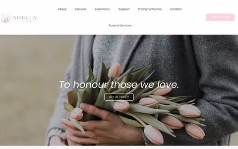 Abelia Lady Funerals website