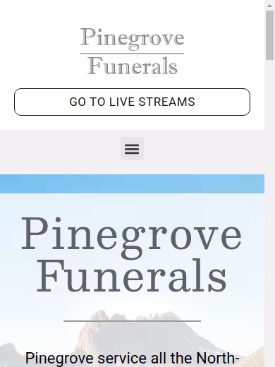 Pinegrove Funerals website