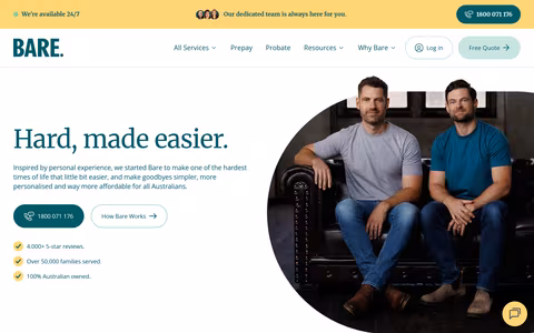 Bare website
