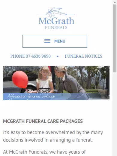 McGrath Funerals website