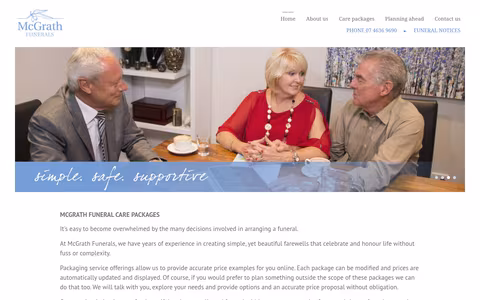 McGrath Funerals website