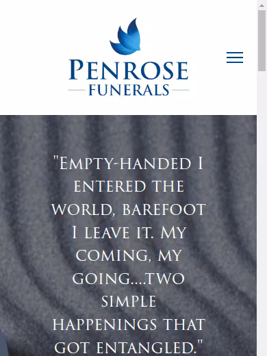 Penrose Funerals website