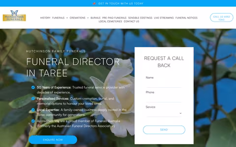Hutchinson Family Funerals website