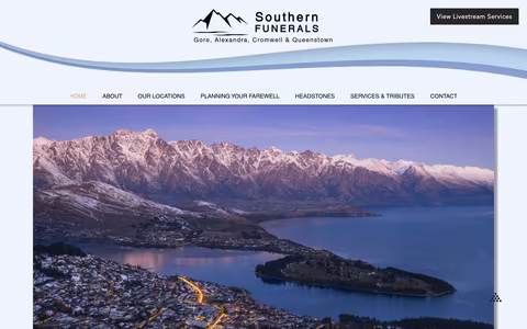 Southern Lakes Funerals website
