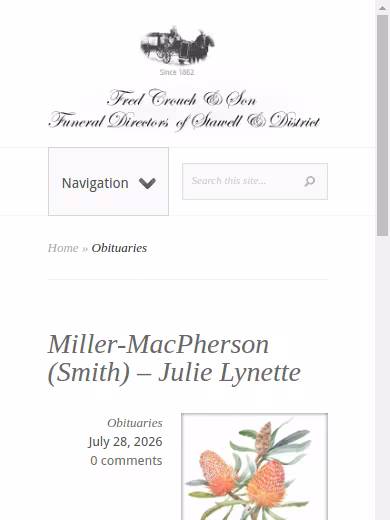 Fred Crouch & Sons website