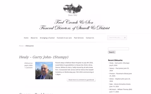 Fred Crouch & Sons website