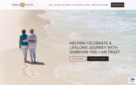 Integrity Funerals website
