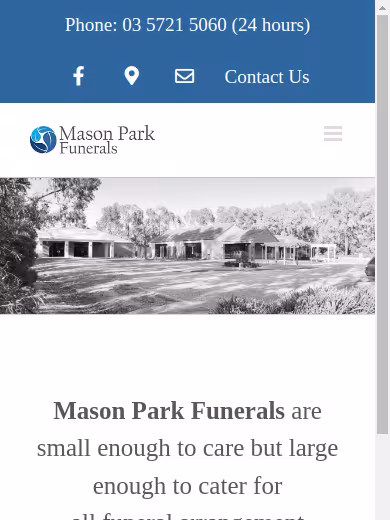 Mason Park Funerals website