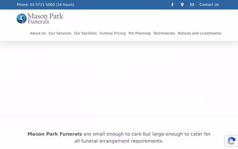 Mason Park Funerals website