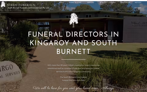 Virgo Funerals website