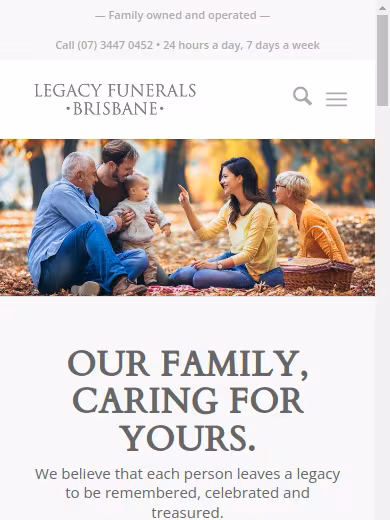 Legacy Funerals - Funeral Services and Cremations Brisbane website