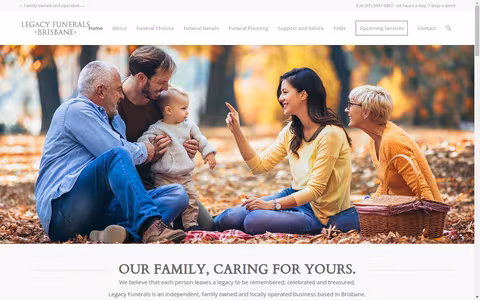 Legacy Funerals - Funeral Services and Cremations Brisbane website
